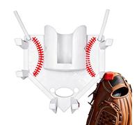 Organizer Da Baseball, Design Di Accesso Ottimizzato, 20x20 Cm, Organizer Per Piroga Da Softball Da Baseball, Supporto Sospeso Montato, Design Classico Della Piastra Di Casa, Per Recinzione Di Bottigl