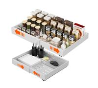 Organizer da Cucina Estensibile Salvaspazio in Acciaio - Porta Spezie e Accessori