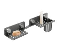 Organizer da dietro il rubinetto Scaffale Pieghevole Portaoggetti Con | Mensola Da Bagno Per Rubinetto Per Casa Camper Armadietto Piano Cucina Appartamento Grigio canna di fucile