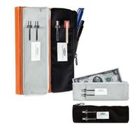 Organizer da lettura per notebook, 2 pezzi, regolabile, fascia elastica, organizer per lettura, piccoli auricolari, con cerniera, doppia custodia, portachiavi, adatto per diari, iPad, ufficio e