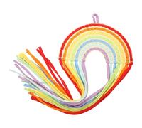 Organizer da Parete Arcobaleno per Fermagli Chioma Bambina | Corda di Cotone, Decorazione Appesa Originale, per Compleanno e Festa, Stile Bello