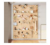 Organizer da parete in legno con pannello forato, resistente, per riporre attrezzi da garage e organizzazione dell'ufficio, ideale per la decorazione della casa e la gestione dello spazio