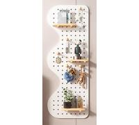 Organizer da Parete,Pannello Forato Portautensili,Mensole da Muro,Pannello Portaoggetti da Parete Organizzatore con Mensole Regolabili, Soggiorno, Cucina,Camera da Letto, Garage A,W40×H120cm
