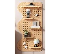 Organizer da Parete,Pannello Forato Portautensili,Mensole da Muro,Pannello Portaoggetti da Parete Organizzatore con Mensole Regolabili, Soggiorno, Cucina,Camera da Letto, Garage C,W60×H120cm