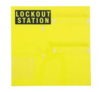 Organizer da Parete per Blocco e Tagout, Giallo, Plastico | Gestione Ordinata di Lucchetti e Cartellini, Installazione Rapida, Uso in Officina e Manutenzione Macchine