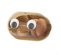 Organizer da parete per cosmetici con coperchio, base cava traspirante per migliorare il flusso d'aria, design a più scomparti con adesivo senza tracce (marrone)