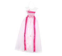 Organizer da Parete per Fermagli per Chioma in Pvc e Garza | Design a Forma di Abito Rosa, Decorazione Appesa per Porta o Stanza, per Bambina