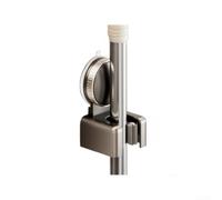 Organizer da parete per mocio e scope, supporto a ventosa per bagno e cucina, scaffale in alluminio con guide scorrevoli (A)