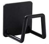 Organizer da parete per spugne, struttura in acciaio inox e plastica, impermeabile, può contenere spugne, spazzole e altro ancora, colore nero