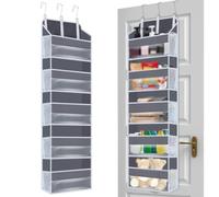 Organizer da porta con 5 ampi contenitori sospesi for giocattoli, scarpe | Organizer da appendere sopra la porta, capacità di peso di 56 libbre dietro la porta
