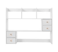 Organizer da scrivania a 3 ripiani con 4 armadietti, libreria per ufficio e casa, mantiene la scrivania ordinata