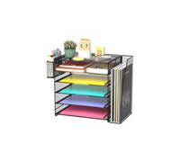 Techly Organizer da Scrivania a 5 Vassoi Sezione Verticale e Portapenne