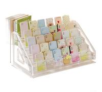 Organizer da scrivania a 7 livelli in acrilico, scaffale multi-livello per perline, cancelleria, trucco, cura della pelle, piccole forniture, nessun montaggio, trasparente, moderno minimalista (5
