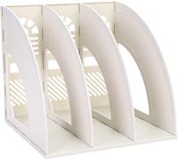 Organizer Da Scrivania, Con 3 Scomparti, Robusto Porta-Riviste in Plastica, Divi