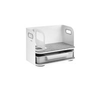 Organizer da scrivania con cassetto, bianco, max 10 kg, ER-440