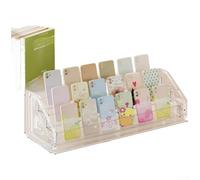 Organizer da scrivania in acrilico a 7 livelli, scaffale multi-livello per perline, cancelleria, trucco, cura della pelle, piccole forniture, nessun montaggio, trasparente, moderno minimalista (3