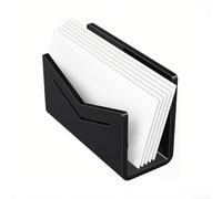 Organizer da scrivania in acrilico con apertura a V per ordinare lettere, banconote e posta, con piedini in gomma antiscivolo per un posizionamento stabile in ufficio o a casa (colore nero)