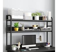 Organizer da scrivania in legno a 3 livelli, organizer da scrivania multifunzionale per forniture e libri da ufficio, soluzione di archiviazione per casa e ufficio