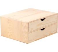 Organizer da scrivania in legno di pino con cassetto, scatola portaoggetti in legno, schedario piatto A4, accessori da scrivania for cassetti for forniture for ufficio scolastico(B,2 layers)
