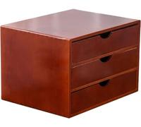 Organizer da scrivania in legno di pino con cassetto, scatola portaoggetti in legno, schedario piatto A4, accessori da scrivania for cassetti for forniture for ufficio scolastico(A,3 layers)