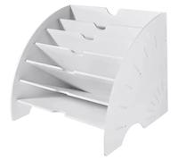 Organizer da scrivania in plastica a 6 livelli, classificatore verticale per appunti, ufficio