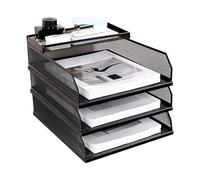 Organizer da scrivania per documenti, organizer per lettere, organizer per carta a più livelli, grande capacità, forniture per ufficio per lettere, formato A4 e tavolo, file A4 in un rack strutturato