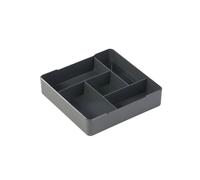 Organizer da tavolo Coffee Point - 4,8x21x21 cm - ABS - grigio carbone - Durable