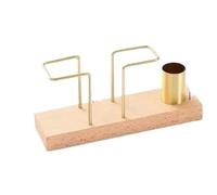 Organizer da tavolo Forniture for stoviglie Porta carta velina in legno Porta tovaglioli Scatola for fazzoletti in ottone Scatola for stuzzicadenti(Beige)