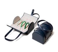 Organizer da viaggio con braccialetto in pelle for uomo e donna | Tenendo lo spazio di archiviazione visualizzato 7 slot for braccialetti di giada porta gioielli