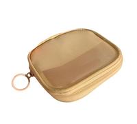 Organizer da viaggio per articoli da toeletta con chiusura a cerniera, design resistente all'acqua, per cosmetici, borsa da toilette essenziale di grande capacità, Tromba Beige, Taglia unica