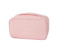 Organizer da viaggio per biancheria intima, scatola compatta per cosmetici e prodotti da doccia, borsa da toilette per palestra, viaggi d'affari, vacanze, rosa, 27.0*12.0*3.0