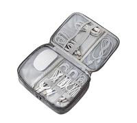 Organizer da viaggio per elettronica, organizer per cavi da viaggio con 3 strati, borsa da toilette portatile con cerniera per donne e ragazze