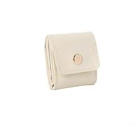 Organizer da viaggio per gioielli, rotolo con scomparti sicuri per anelli, orecchini e collane, interno in morbido velluto protegge i gioielli durante i viaggi e la conservazione (beige)