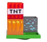 Organizer Desktop Minecraft Accessorio Ufficiale, 4 Blocchi Modulari, Supporto Personalizzabile per Matite, Decorazione Minecraft, Accessorio per Scrivania per Scuola o Ufficio