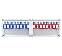 Organizer digitale a rete con 24 chiavi combinate con etichette colorate e ganci per un facile accesso e orgaion