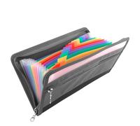 Organizer Documenti A5, Organizer per Raccoglitori con 13 Scomparti, Cartelle Portadocumenti 28 X 15 cm, con Tasca Frontale ed Etichette Colorate