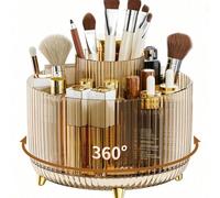 Organizer e supporto da tavolo rotante per pennelli trucco, ombretto, rossetto e accessori; ideale per camere da letto, bagni, case, scrivanie, accessori e come regalo divertente Blocchi di colorePoli