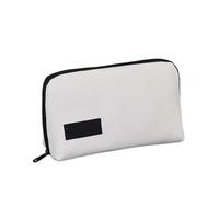 Organizer elettronico per l’essenziale da viaggio Borsa organizer USB for filo portatile da viaggio for auricolari Powerbank Custodia for linee dati for cavi for mouse di grande capacità(White)