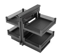 Organizer estraibile per armadio ad angolo cieco, ripiani estraibili estensibili, capacità 100 kg, soluzione efficiente per riporre la cucina per casa, ristorante, bar