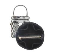 Organizer for borsa in pelle scamosciata Borsa portaoggetti foderata Borsa portaoggetti Borsa cosmetica portatile for canne LV(Black B)