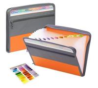 Organizer for fisarmonica espandibile a 13 tasche con cerniera e astuccio frontale for forniture for ufficio scolastico(Orange)