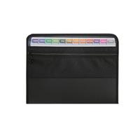Organizer for fisarmonica espandibile a 13 tasche con cerniera e astuccio frontale for l'ufficio scolastico(Black)