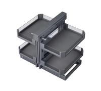 Organizer For Pentole E Padelle Resistente, Lazy Susan | Mobile ad angolo da cucina estraibile, con 4 cestelli portaoggetti rimovibili, capacità di carico di 60 kg(900mm cabinet)