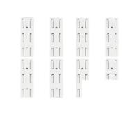 Organizer for Presa Multipla Autoadesivo Fissatore for for Cavo Multipresa Con Guida Scorrevole In Plastica Per Ciabatta(White 8pcs)
