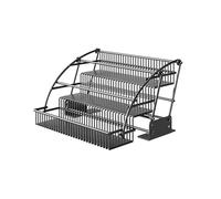 Organizer For Ripiani Estraibili, Ripiano Estraibile For Mobiletto Da Cucina A 3 Livelli, Ampio Spazio Di Archiviazione, Risparmia Spazio For Il Mobiletto Superiore Della Cucina(Black,31.5x8x21.5cm)