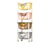 Organizer Giochi Per Cameretta Carrello Portaoggetti Multistrato Per Giocattoli Con Ruote Universali, Scatola Per Giocattoli Carina Con Contenitori Per Soggiorno, Camera Da Letto, Sala Giochi Scaffale