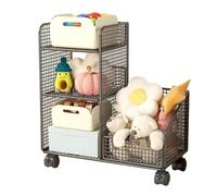 Organizer Giochi Per Cameretta Carrello Portaoggetti Per Giocattoli A 4 Livelli Con Ruote Universali Scatola Per Giocattoli In Metallo Per Libreria Per Soggiorno Camera Da Letto Sala Giochi Scaffale P