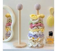 Organizer in legno di grandi dimensioni per elastici per capelli - Supporto espositivo premium per accessori per capelli, come elastici, scrunchies, nastri, ideale per feste di genere, compleanni, mat