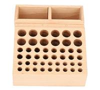 Organizer in pelle, supporto per rack per attrezzi artigianali in pelle con scatola di immagazzinaggio a 48 fori, porta punzoni per lavorare creando organizer per punzoni