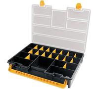 Organizer in plastica, 44,3 x 31,7 x 8 cm, con divisori rimovibili, coperchio trasparente